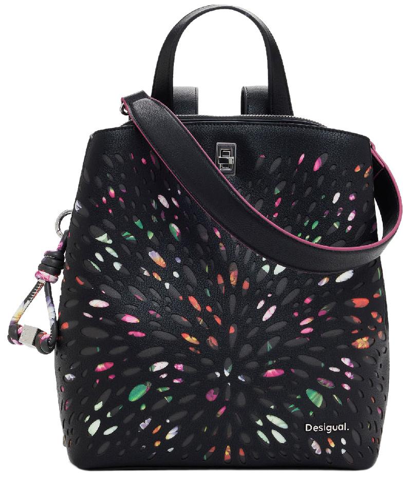 Blackwell Damenrucksack schwarz Desigual Stanzungen bunt Sumy Mini