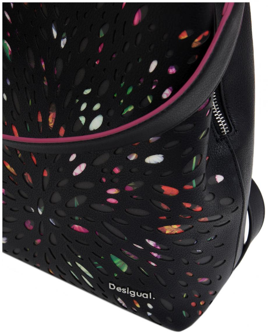 Blackwell Damenrucksack schwarz Desigual Stanzungen bunt Sumy Mini