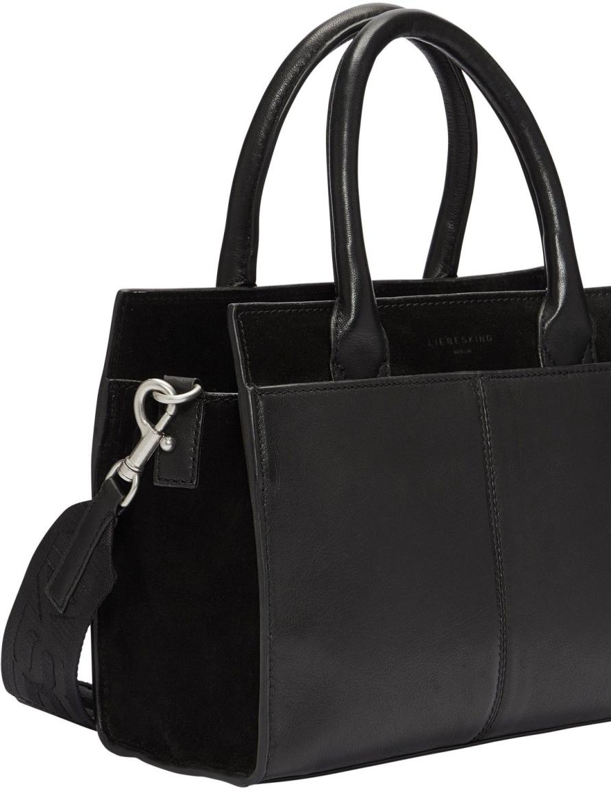 Blake Stachel Medium Liebeskind Handtasche klassisch Wildledereinsatz schwarz
