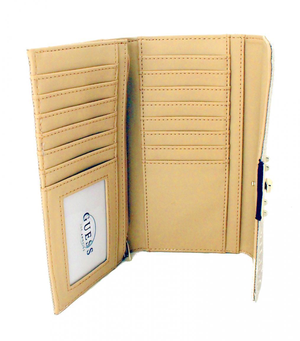 Börse mit Überschlag Guess Kinley blau metallic