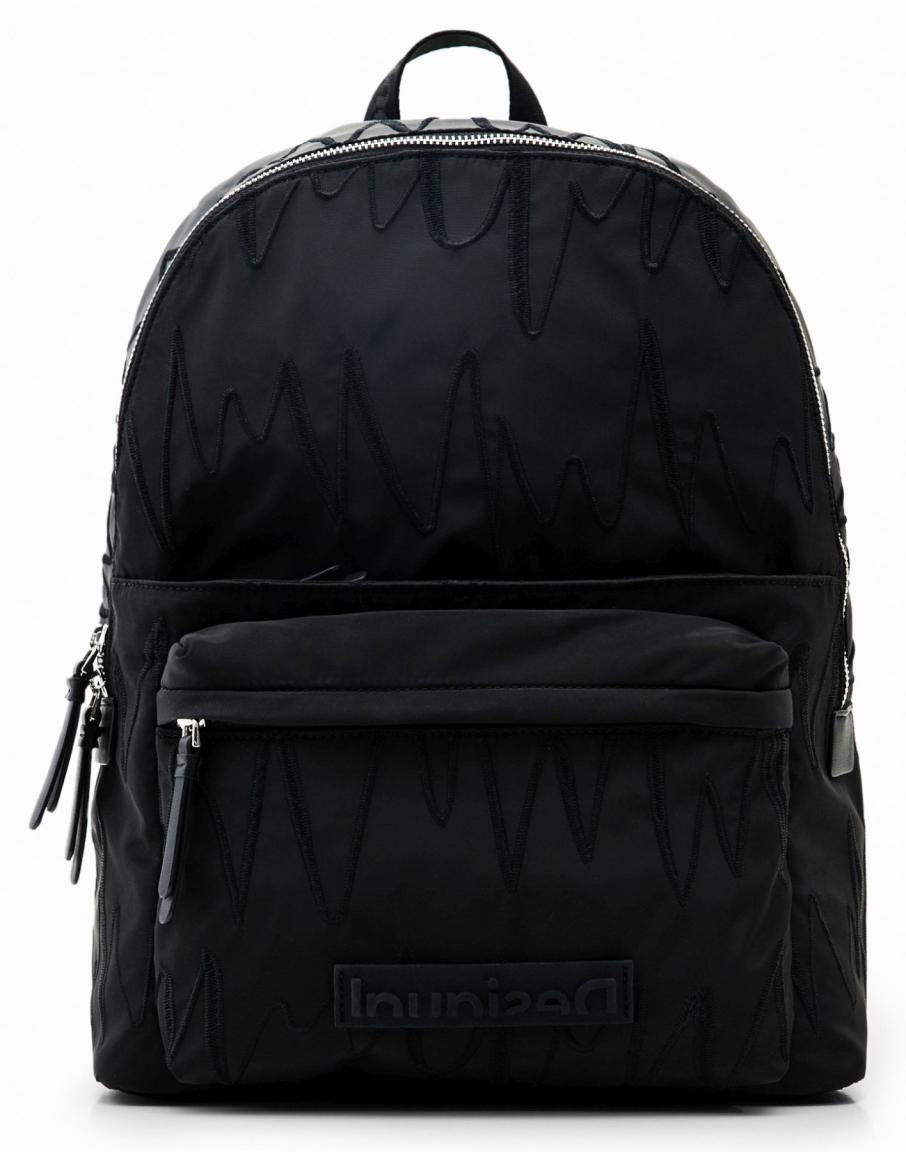 Bolis Mombasa Rucksack Bestickt Negro Nachhaltig Desigual