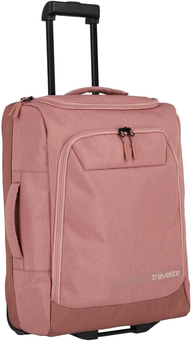 Bordgepäck altrosa Rollentasche Travelite Kick Off Rosè S 55cm