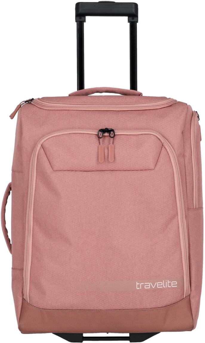 Bordgepäck altrosa Rollentasche Travelite Kick Off Rosè S 55cm