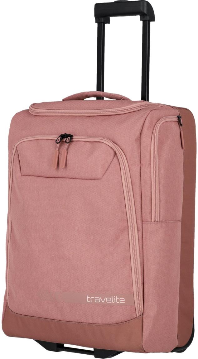 Bordgepäck altrosa Rollentasche Travelite Kick Off Rosè S 55cm