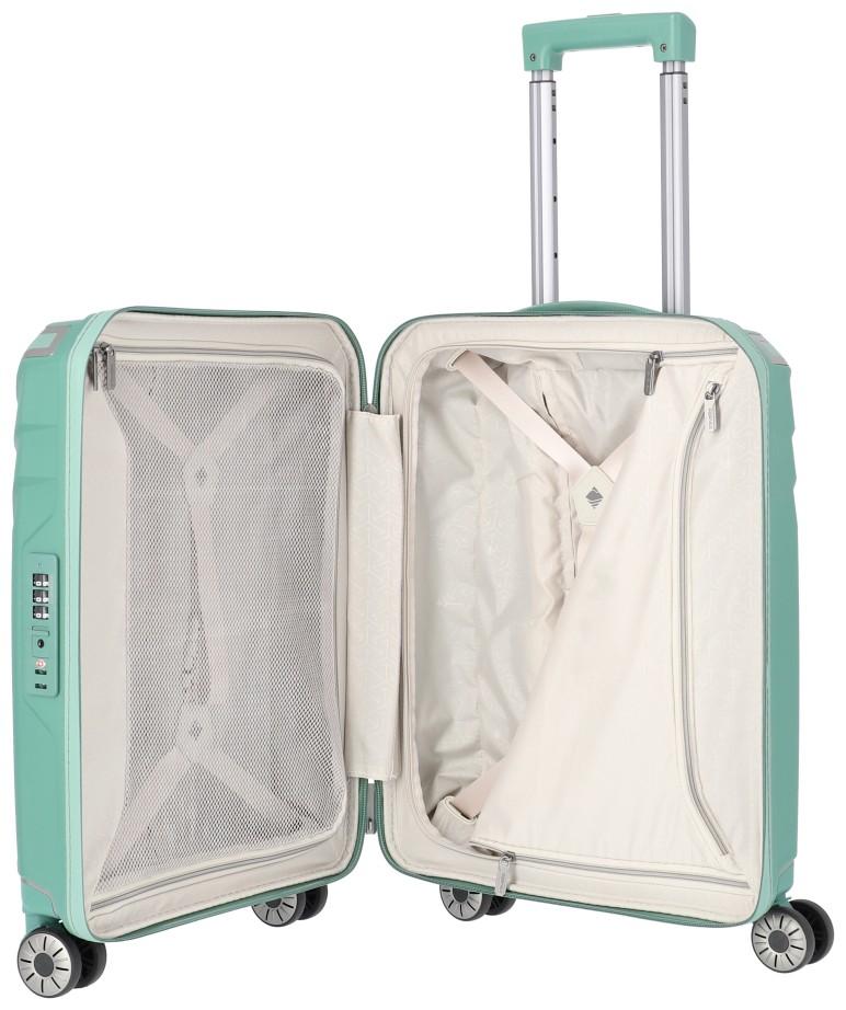 Bordkoffer Hartschale Travelite Elvaa Seegrün 4w Trolley S 55cm