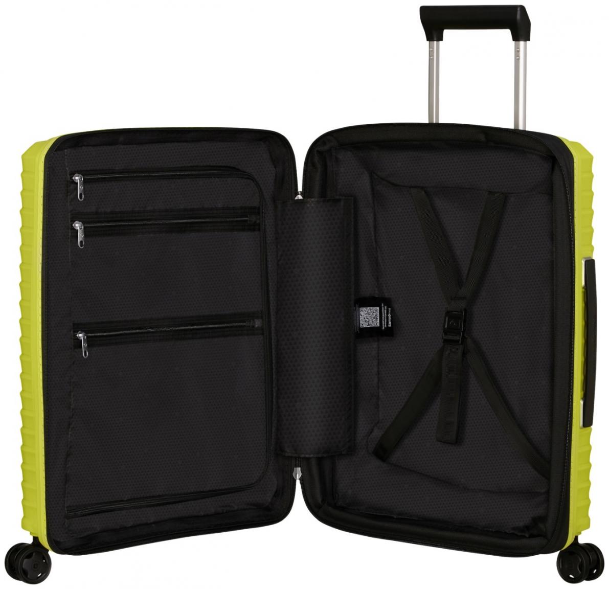 Bordkoffer Samsonite Upscape Spinner S 55cm Lime erweiterbar