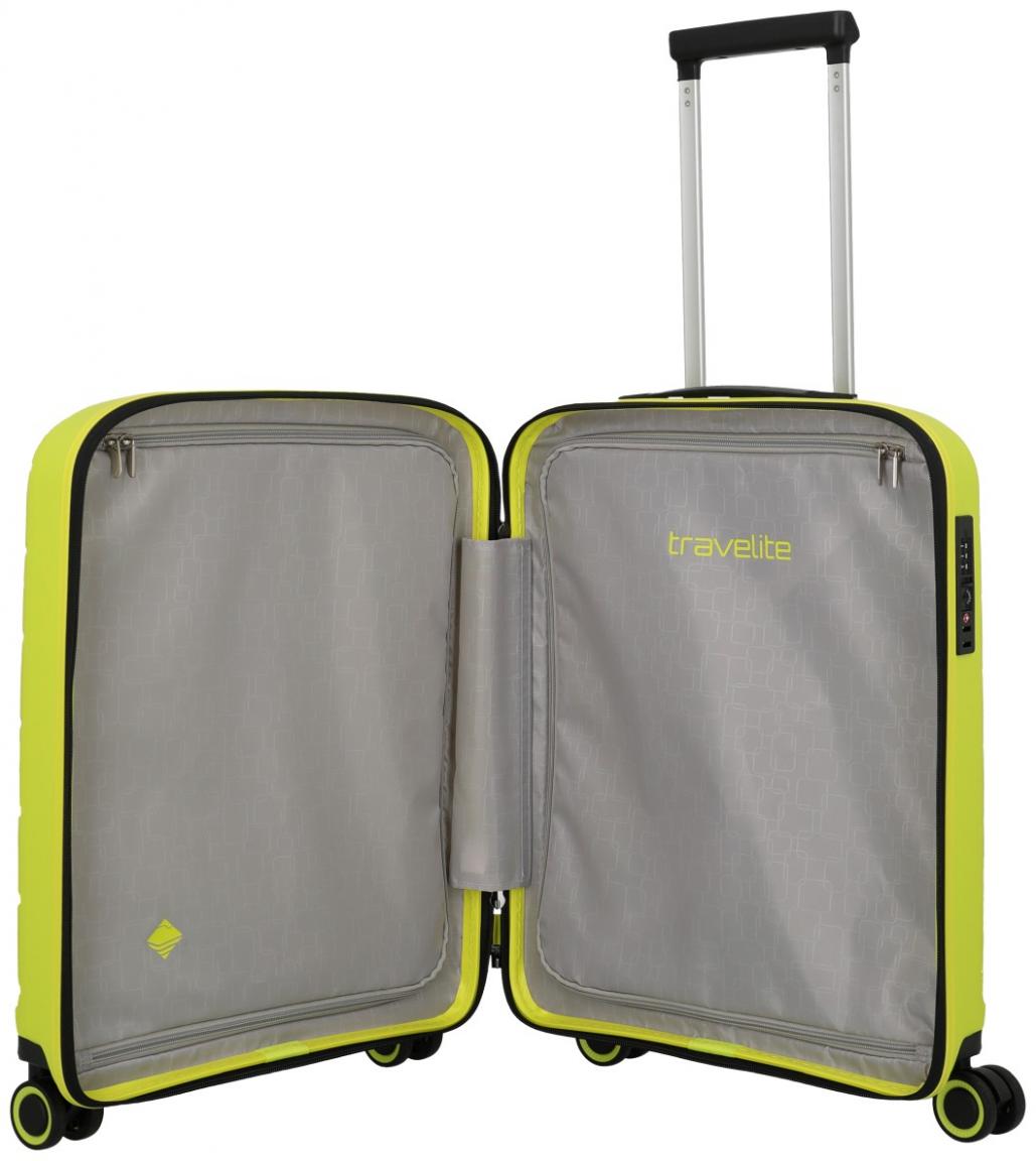 Bordkoffer Travelite Burano 4w Trolley S 55cm Apple Green Hartschale