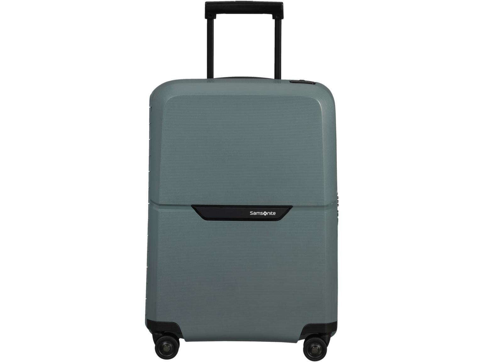 Bordkoffer blaugrau Samsonite Magnum Eco Spinner S 55cm recycled