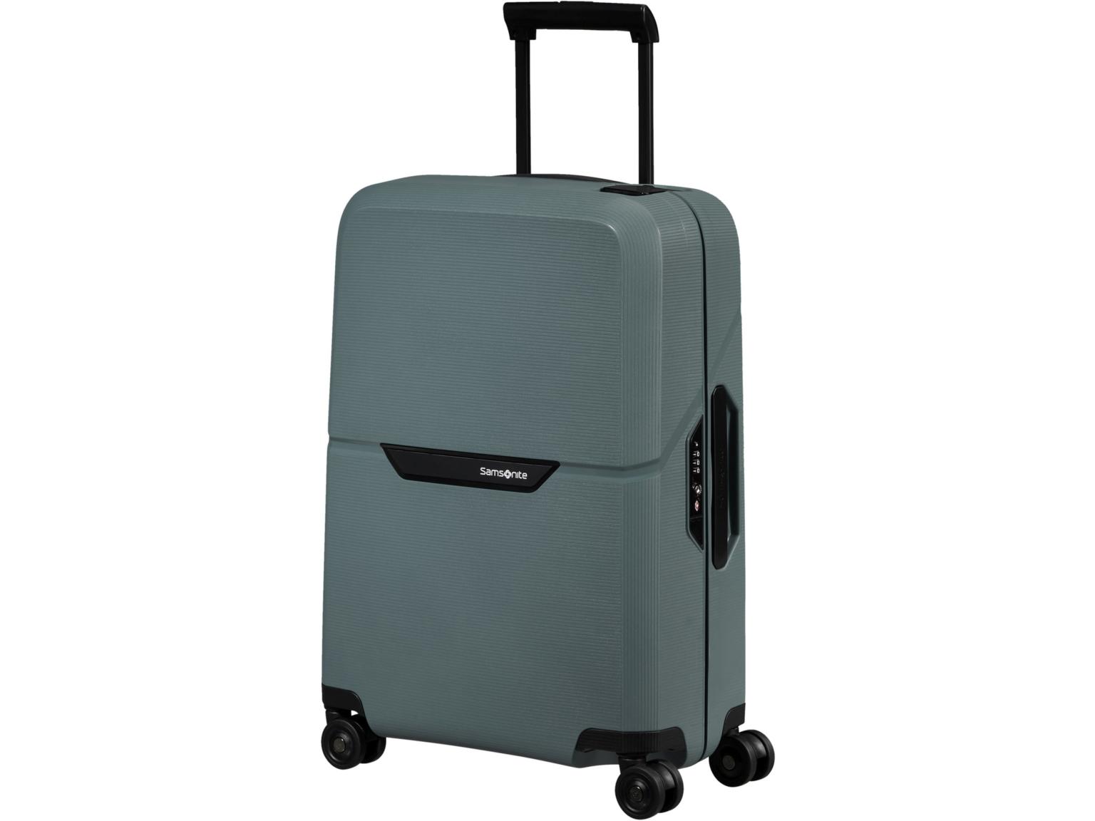 Bordkoffer blaugrau Samsonite Magnum Eco Spinner S 55cm recycled