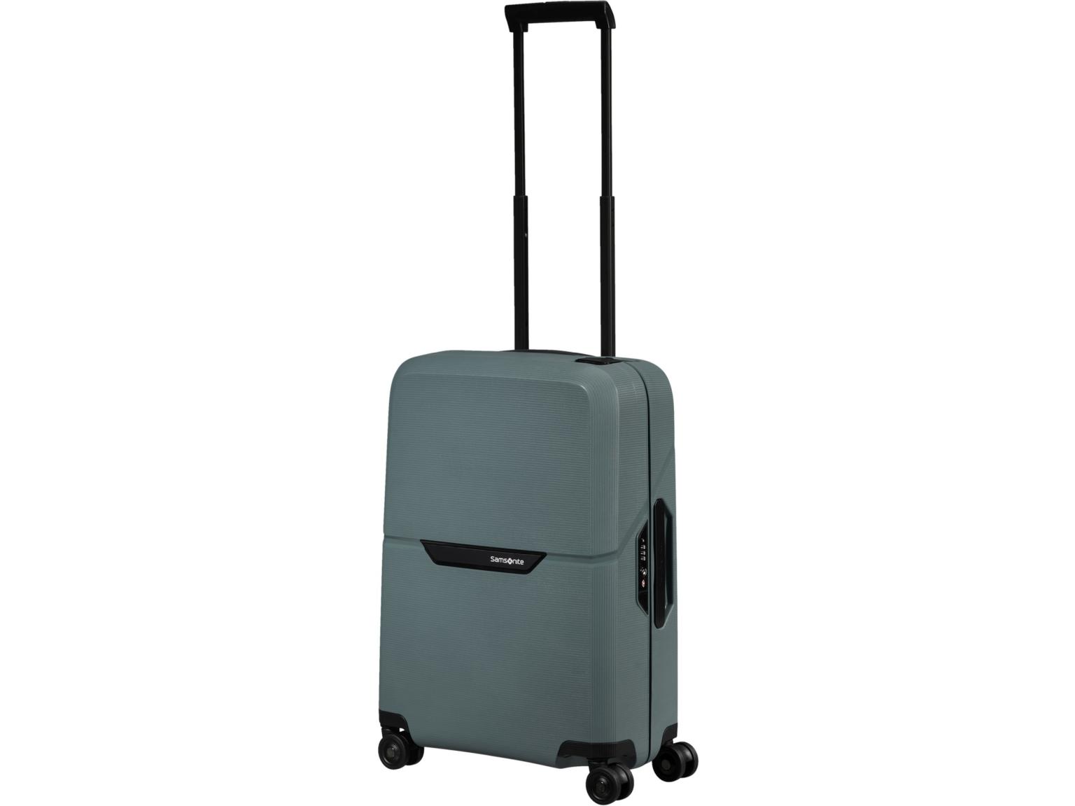 Bordkoffer blaugrau Samsonite Magnum Eco Spinner S 55cm recycled