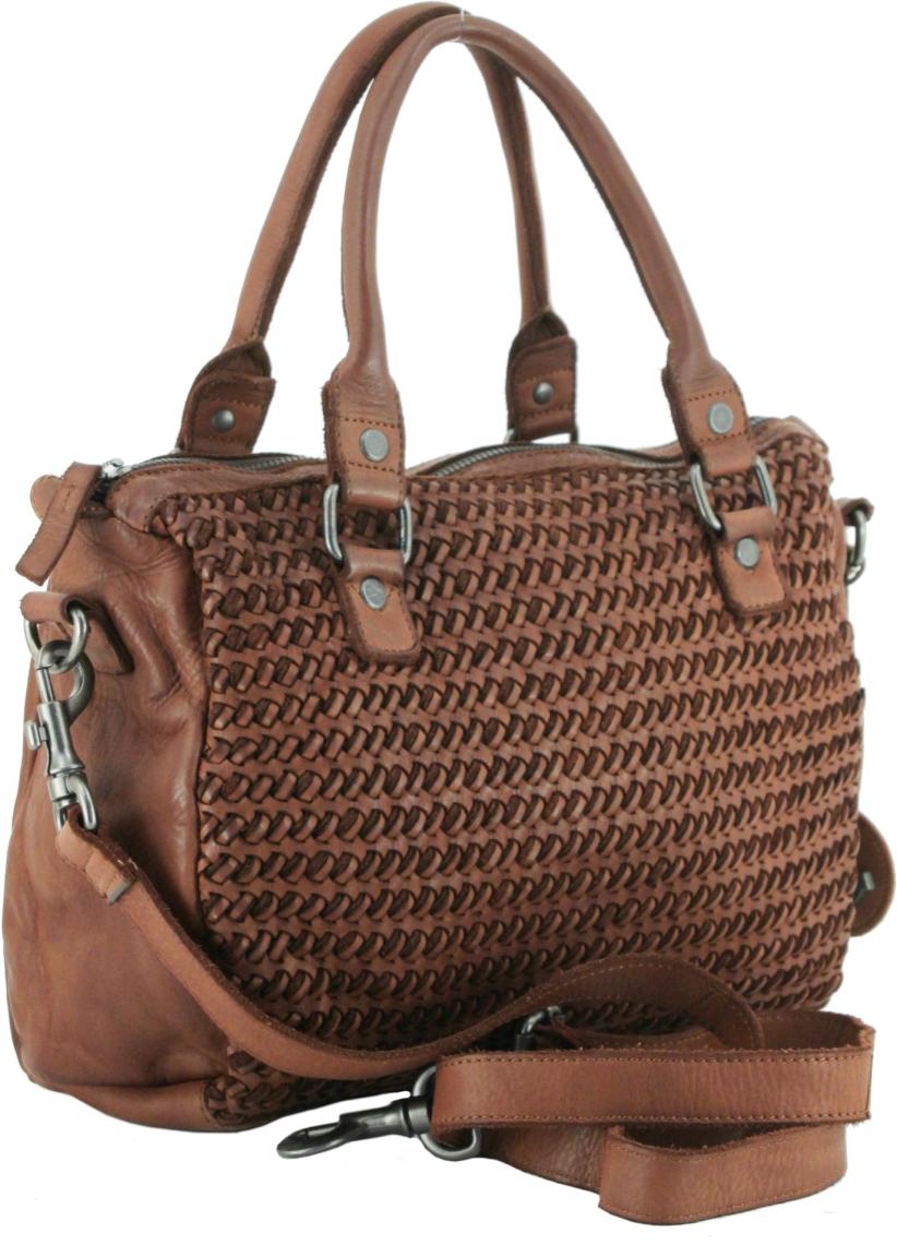 Bowlingtasche Freda Cognac Harbour 2nd Soft Weaving braun