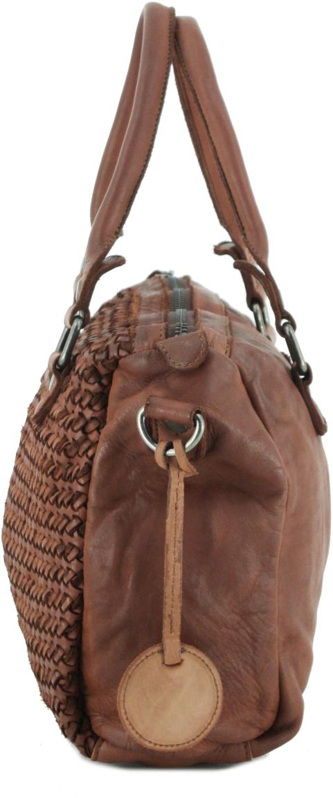 Bowlingtasche Freda Cognac Harbour 2nd Soft Weaving braun