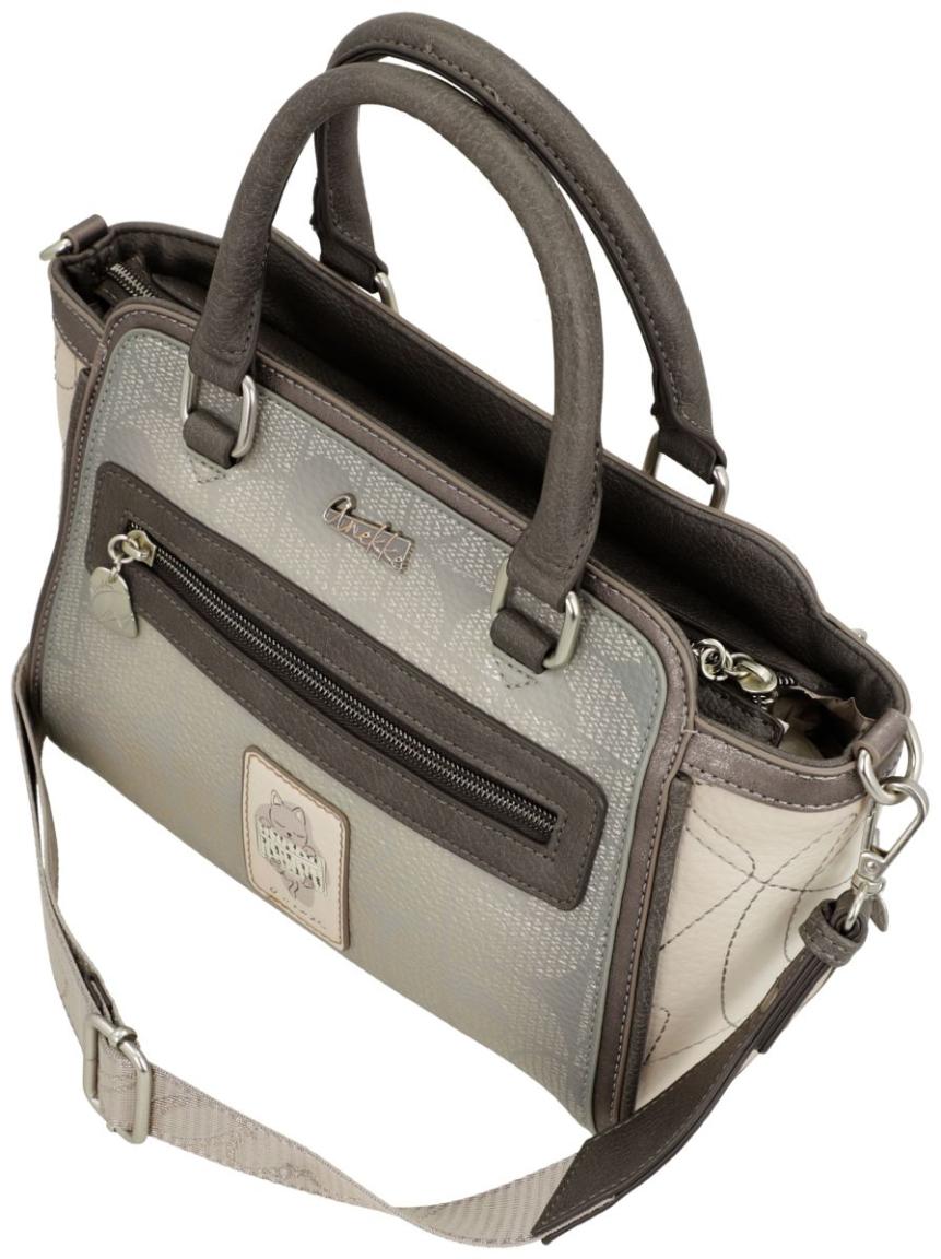 Bowlingtasche beige Anekke bestickt Sophia schimmernd Alexandria