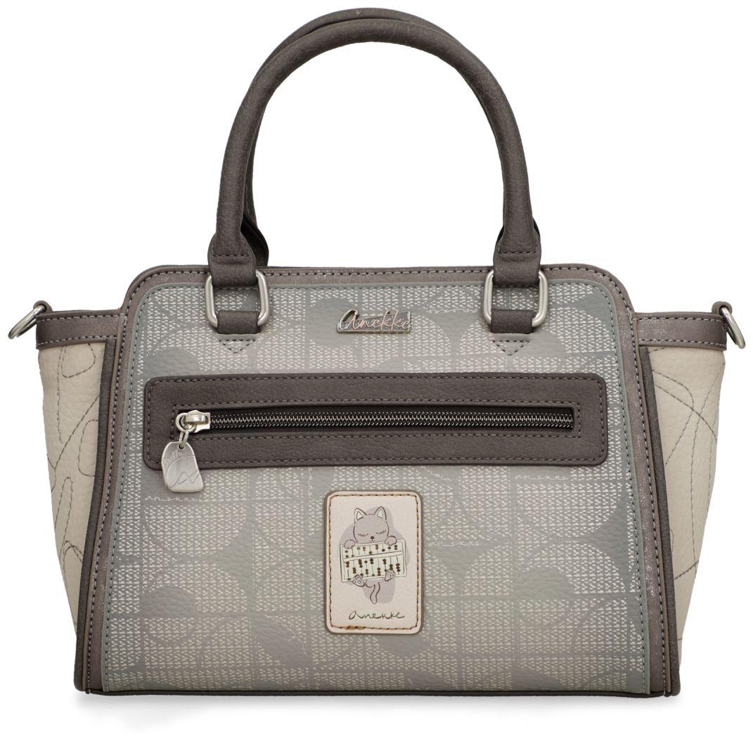 Bowlingtasche beige Anekke bestickt Sophia schimmernd Alexandria