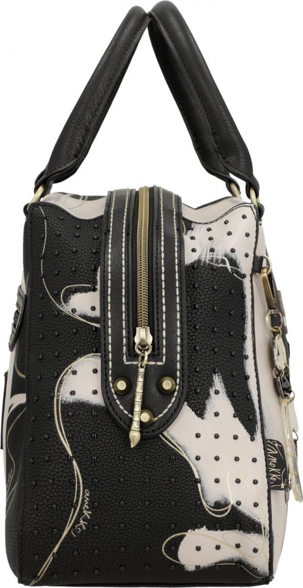 Bowlingtasche schwarz beige Ziernieten Anekke Shoen Nature Shodo