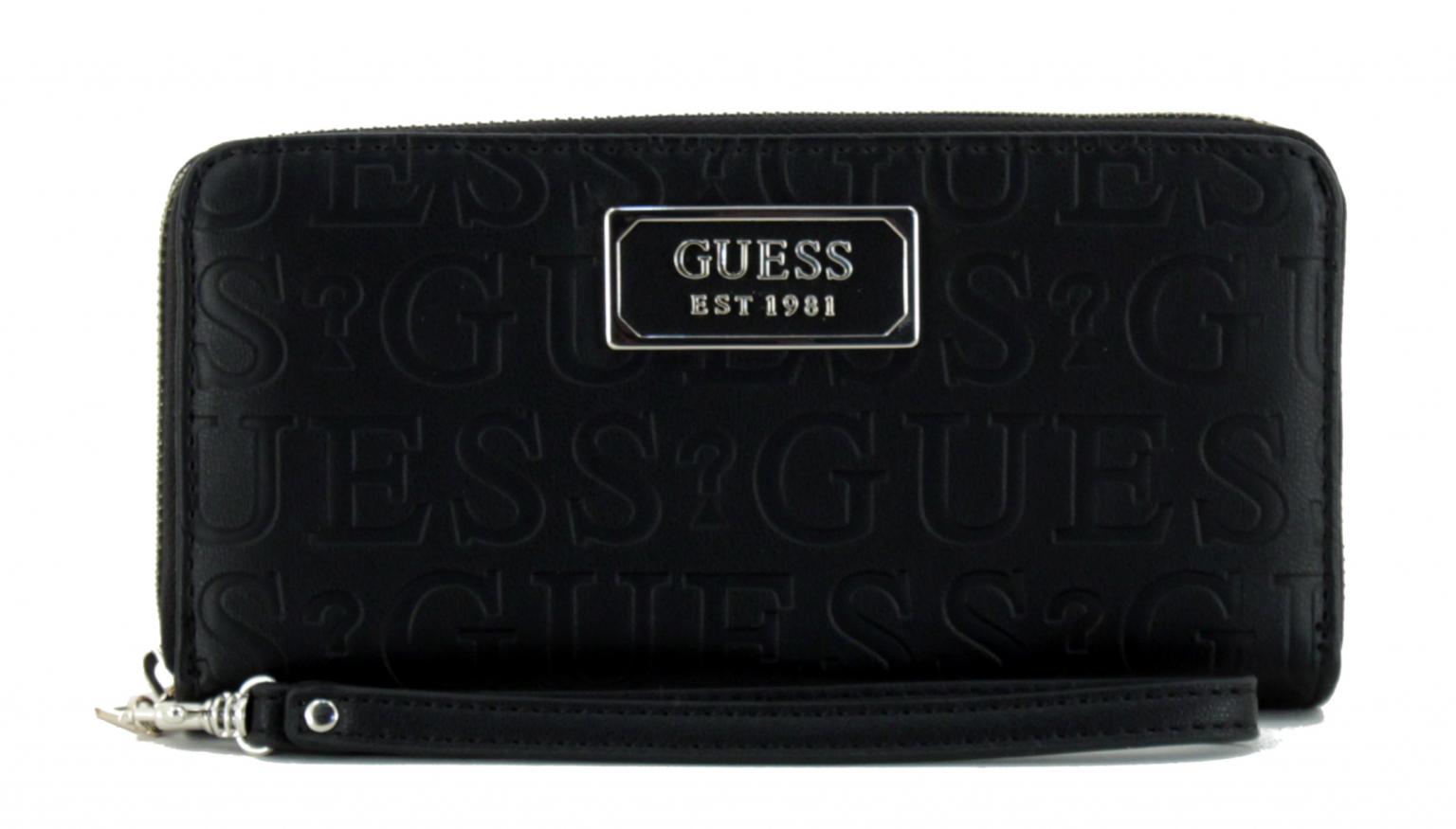 Gestepptes Portemonnaie Guess Miriam Ziparound Schwarz Bags More Geldborse Damen Geldborse Geldtasche