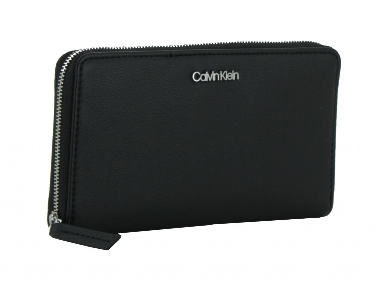 Brieftasche Big Calvin Klein ZA Wallet XL Black Clutch RFID