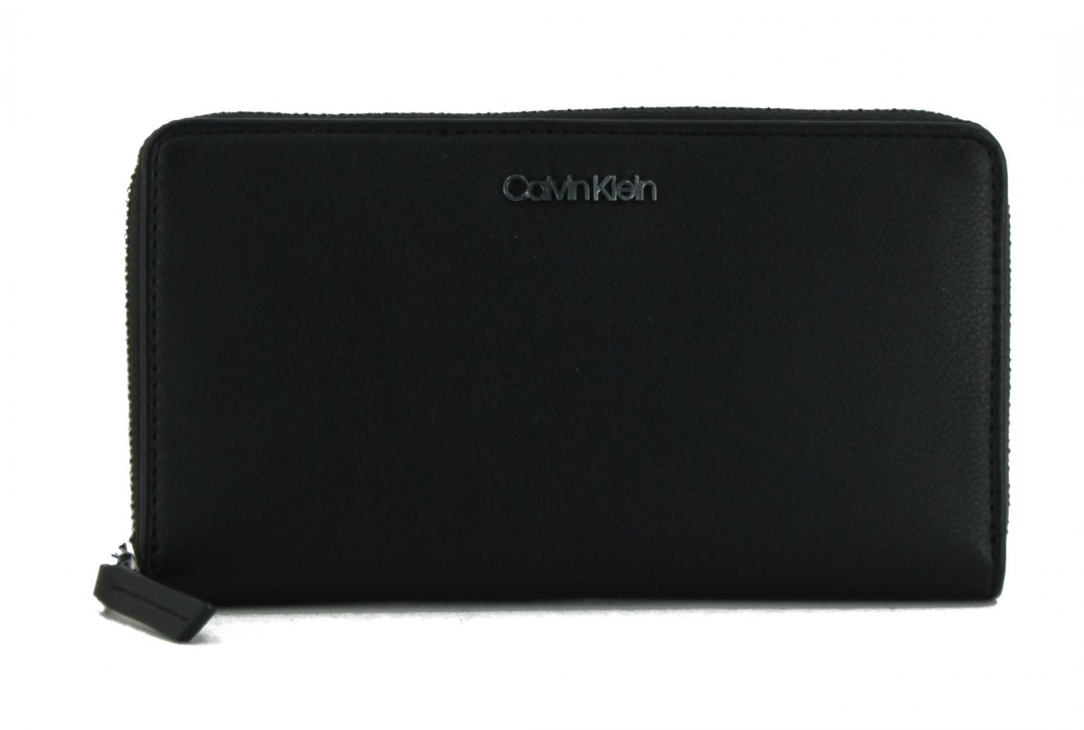 Brieftasche Big Calvin Klein ZA Wallet XL Black Clutch RFID