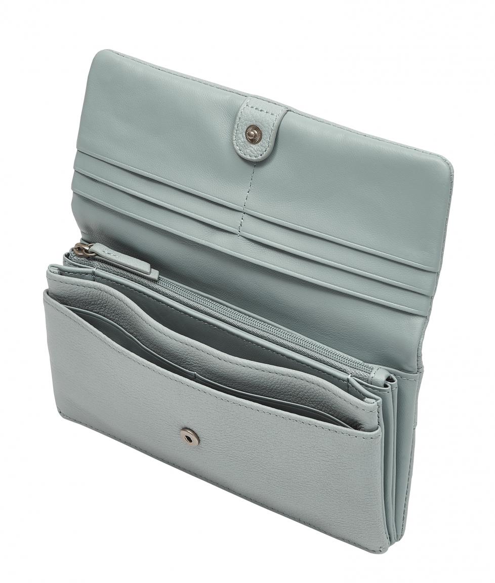 Brieftasche Damen Liebeskind Slam Wallet Large Hellblau Salt blue RFID