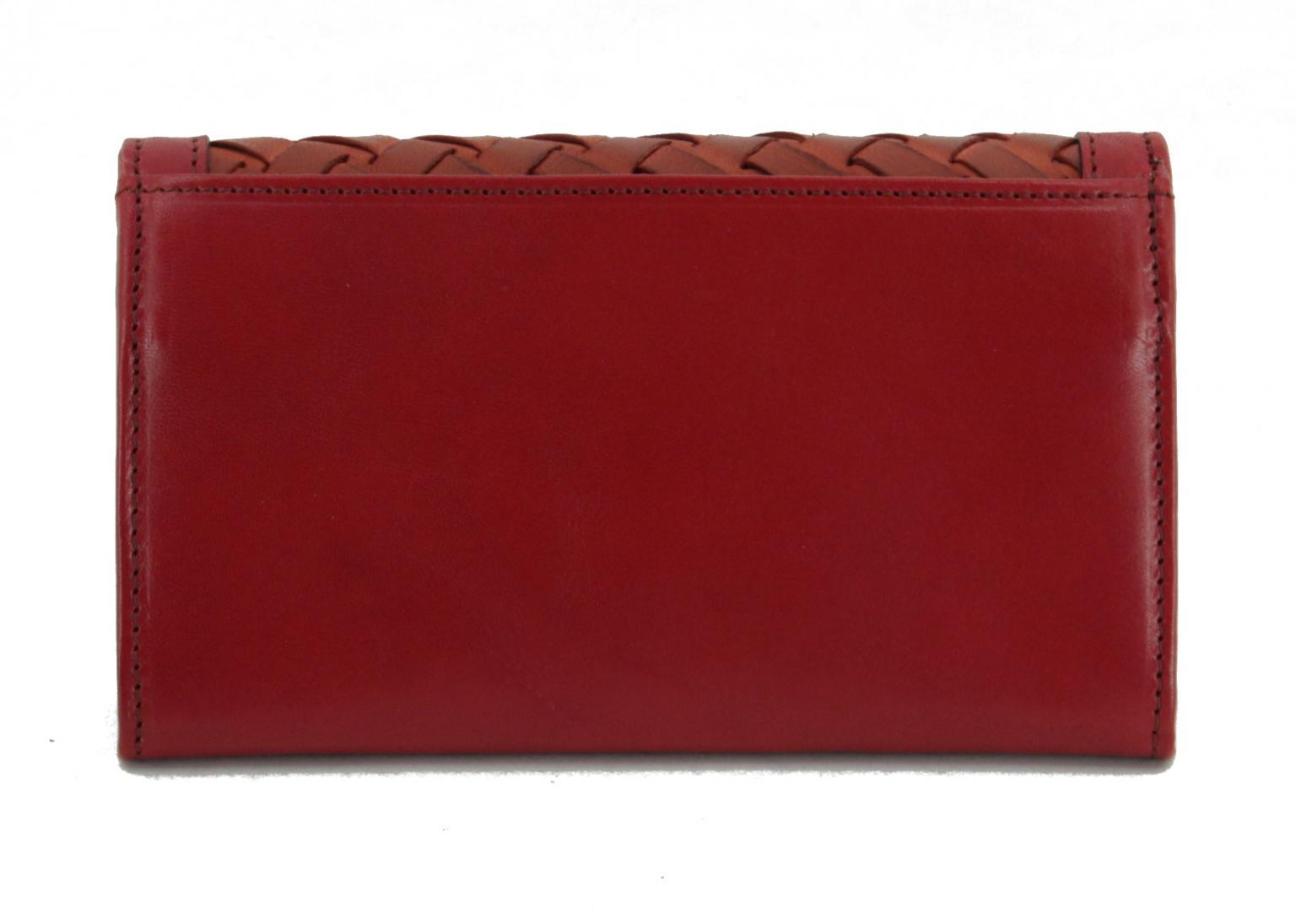Brieftasche Flecht rot The Bridge Salinger Rosso Überschlag