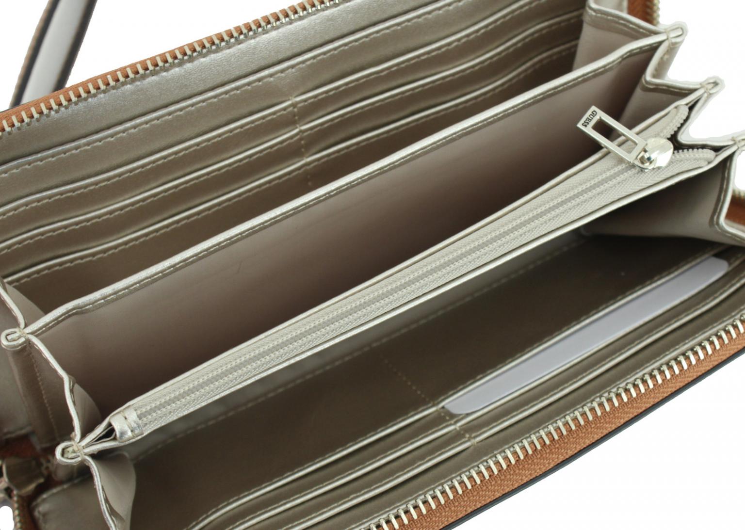 Brieftasche Guess Kamryn SLG Black Guess Namensprägung