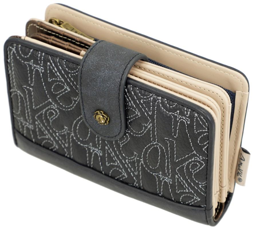 Briftasche dunkelblau beige Glitzer Anekke Mademoiselle Studio