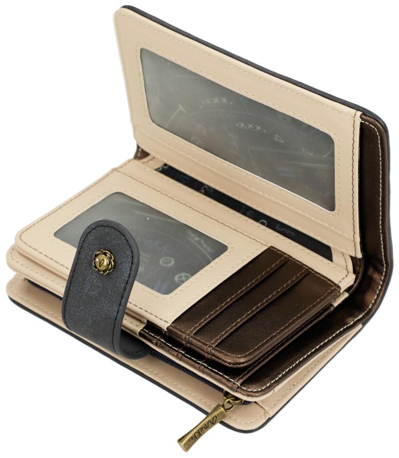Briftasche dunkelblau beige Glitzer Anekke Mademoiselle Studio