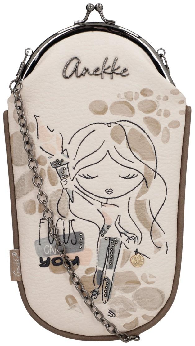 Brillentäschchen Anekke Muse Plympia beige bestickt