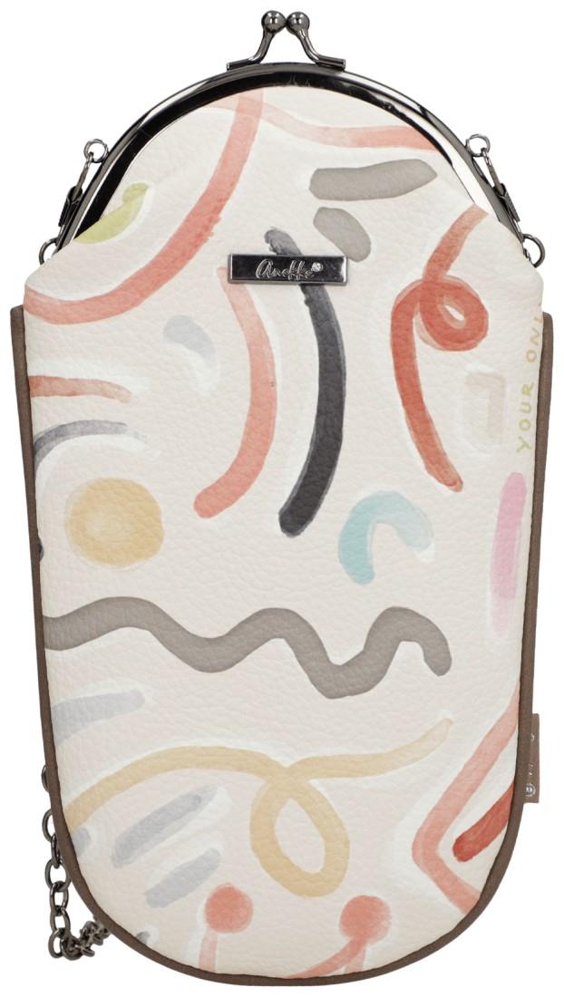 Brillentäschchen Anekke Muse Plympia beige bestickt