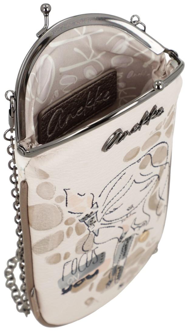 Brillentäschchen Anekke Muse Plympia beige bestickt