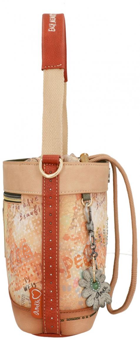 Bucket Bag Anekke Peace & Love Flowers beige Nieten