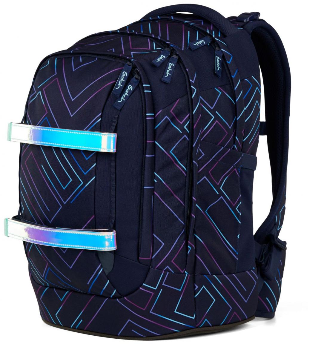 Bücherrucksack Satch Purple Laser irisierend dunkelblau Swap