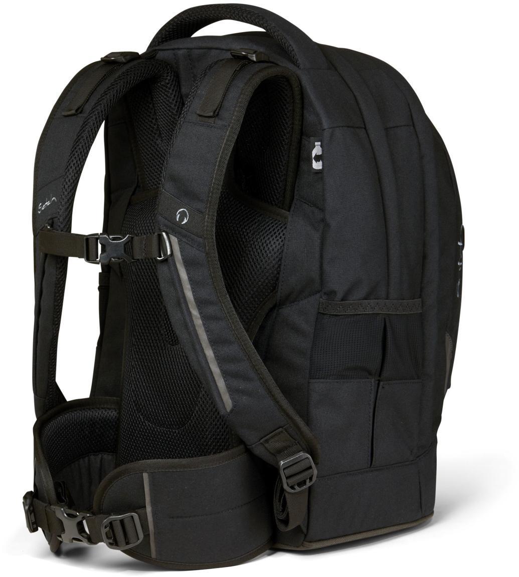 Bücherrucksack schwarz Satch Pack Blackjack Reflektoren mitwachsend