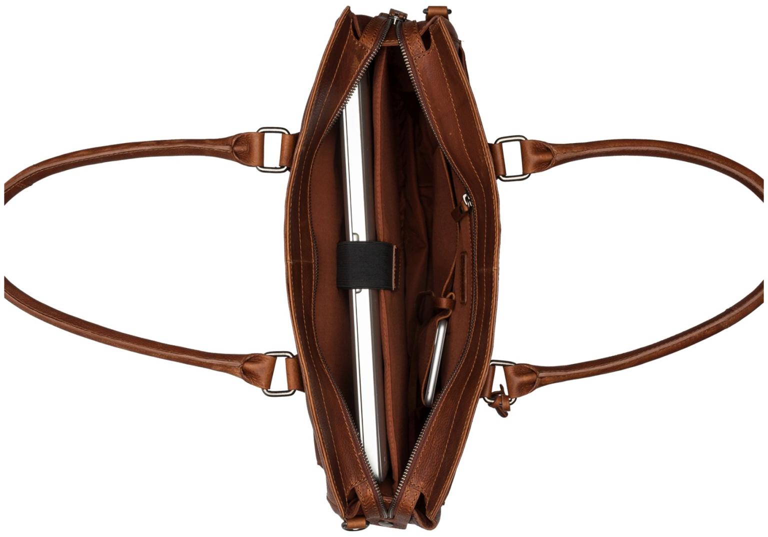 Burkely Antique Avery Damen Businesstasche Leder Cognac