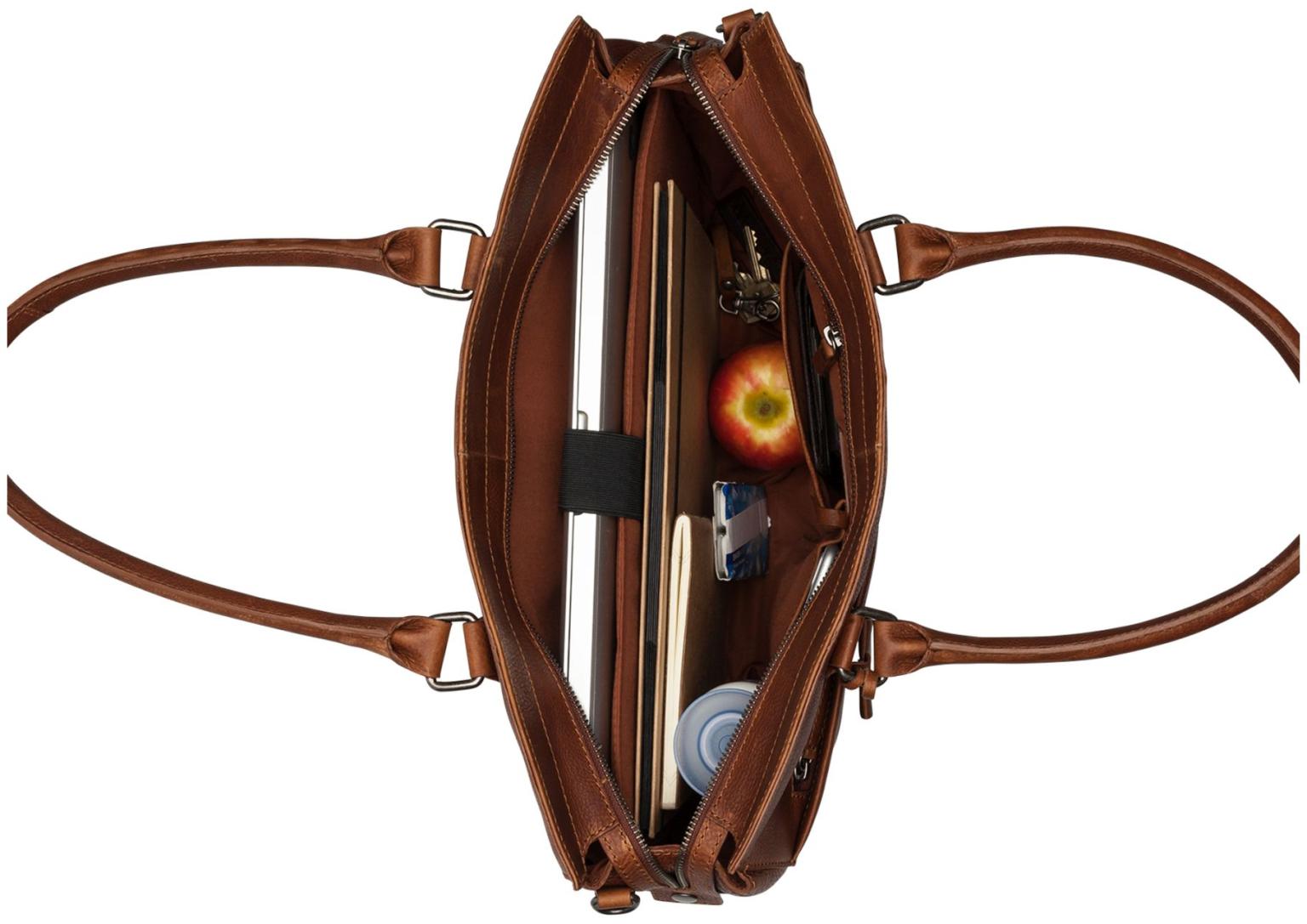 Burkely Antique Avery Damen Businesstasche Leder Cognac