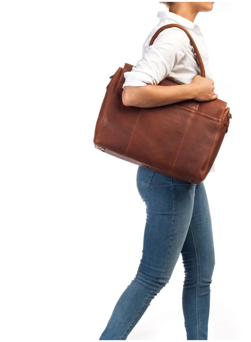 Burkely Antique Avery Damen Businesstasche Leder Cognac