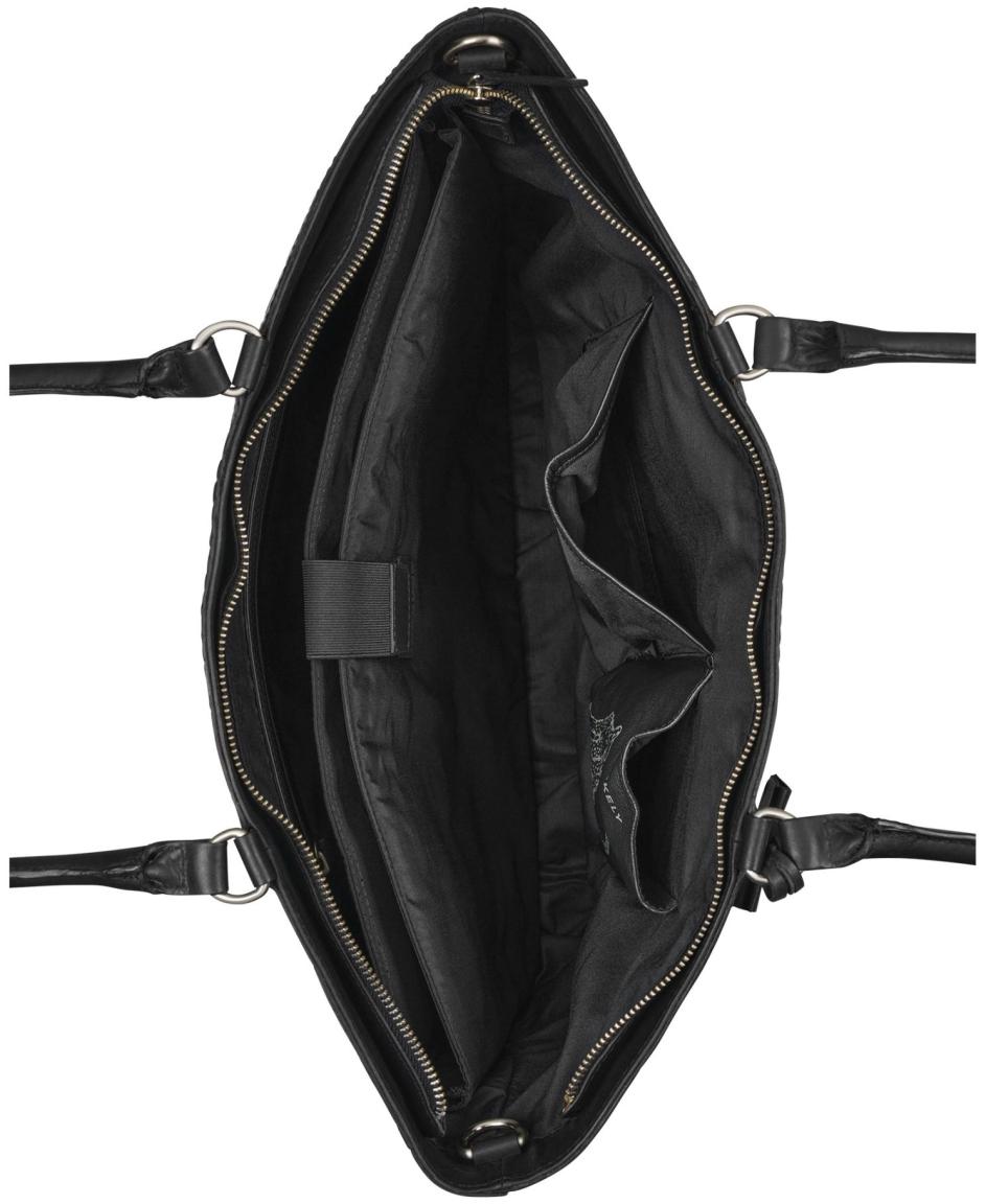 Burkely Cool Clobie Businesstasche Damen Leder Croco Schwarz