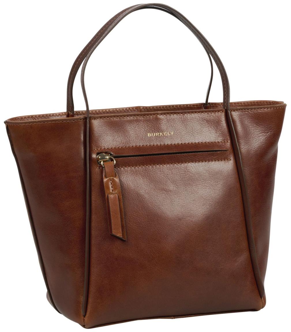 Burkely Fine Florence Mini Kurzgrifftasche Leder Braun