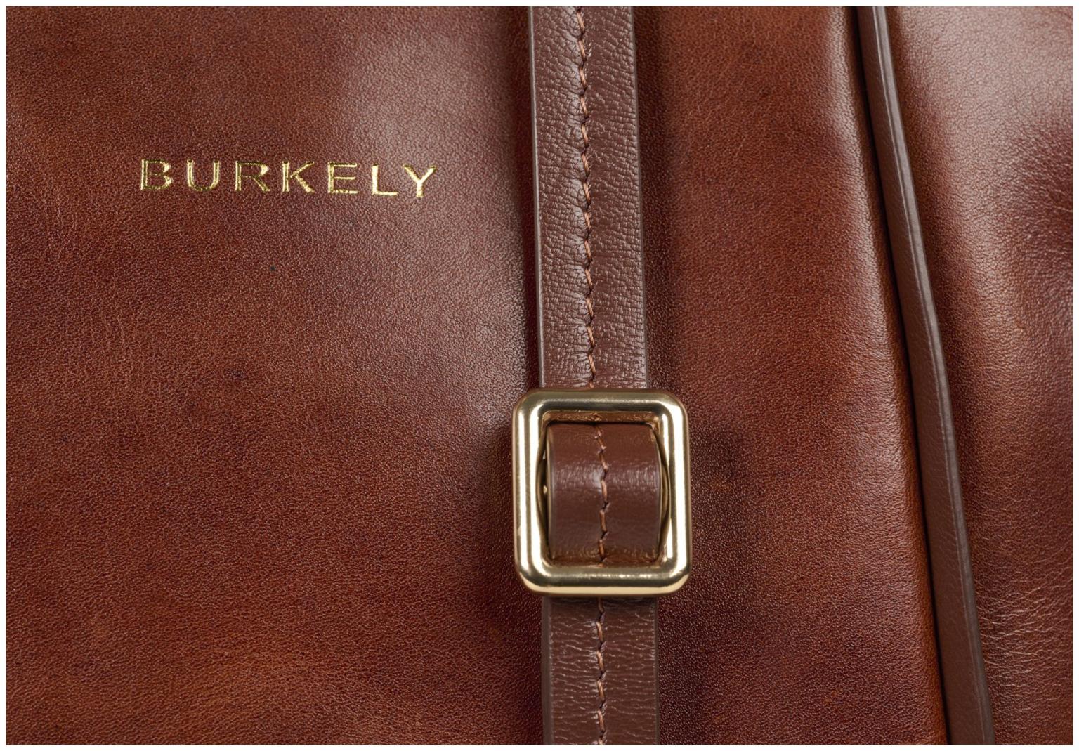 Burkely Fine Florence Mini Kurzgrifftasche Leder Braun