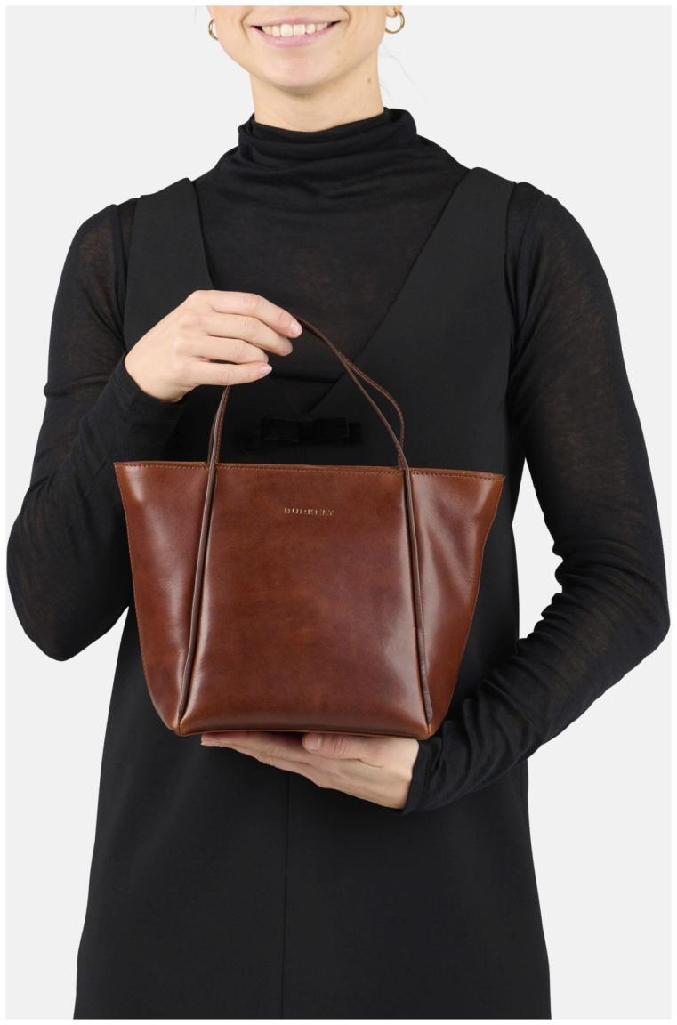 Burkely Fine Florence Mini Kurzgrifftasche Leder Braun