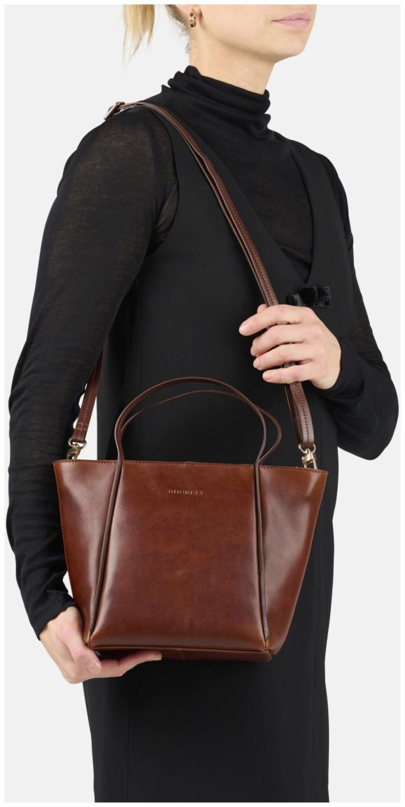 Burkely Fine Florence Mini Kurzgrifftasche Leder Braun