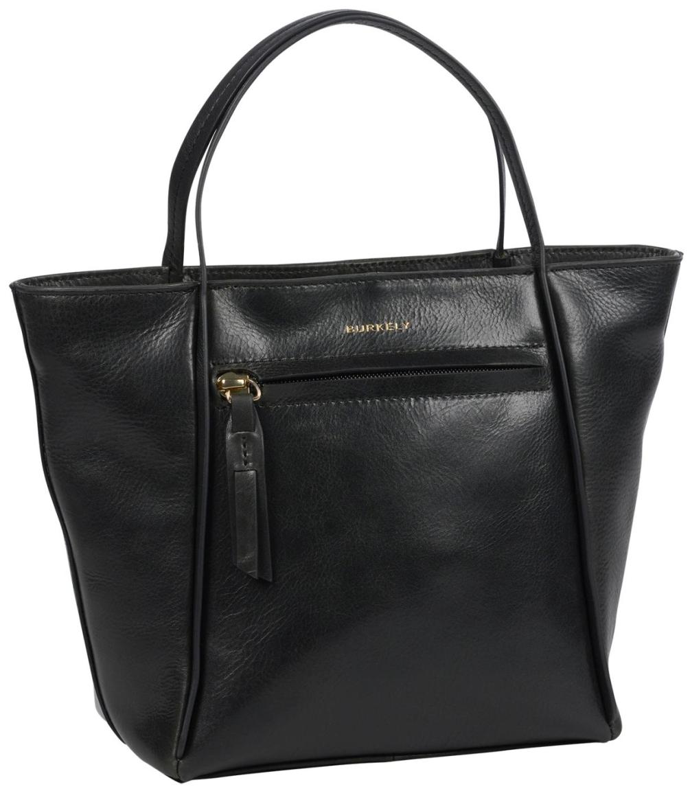 Burkely Fine Florence Mini Kurzgrifftasche Leder Schwarz