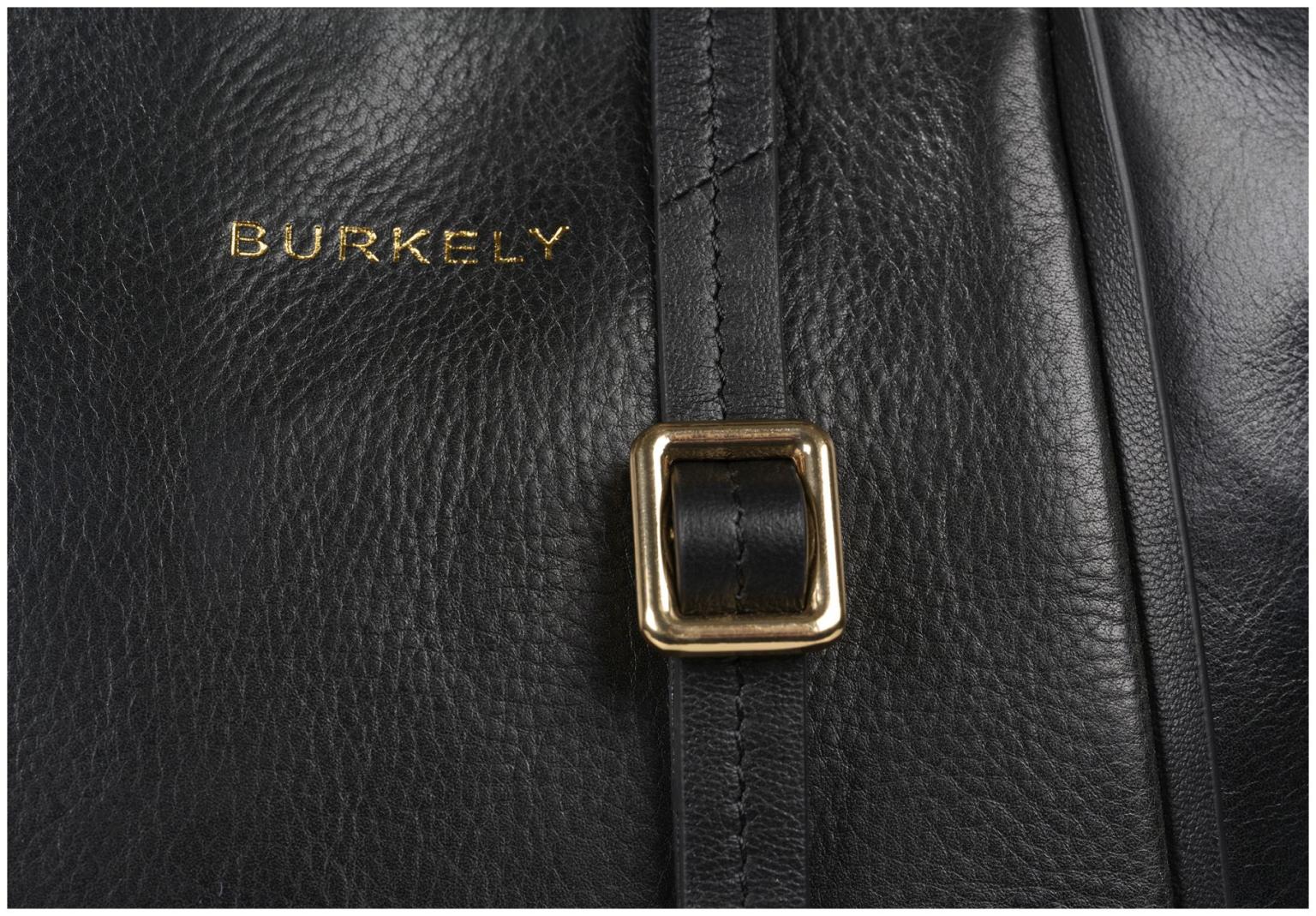 Burkely Fine Florence Mini Kurzgrifftasche Leder Schwarz