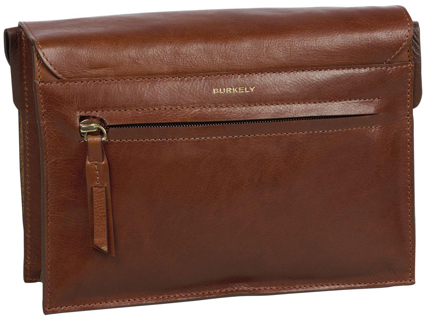 Burkely Fine Florence Überschlagtasche Damen Braun Vintage Leder