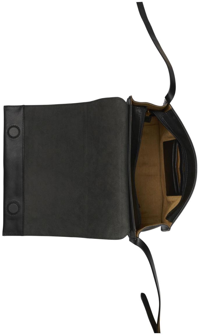 Burkely Fine Florence Überschlagtasche Damen Schwarz Vintage Leder