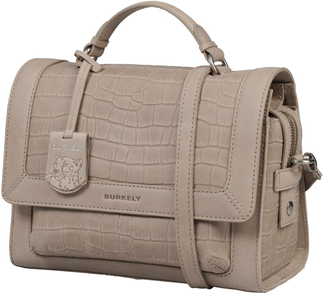 Burkely Handtasche Reptiloptik Icon Ivy Citybag grau