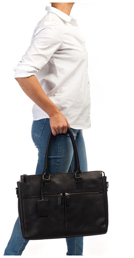 Burkely Herrentasche Leder Antique Avery schwarz