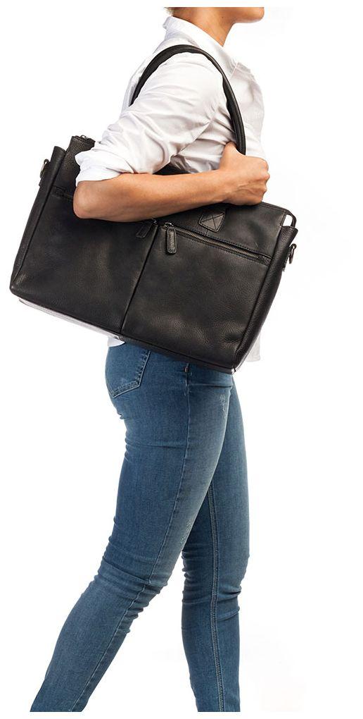 Burkely Herrentasche Leder Antique Avery schwarz