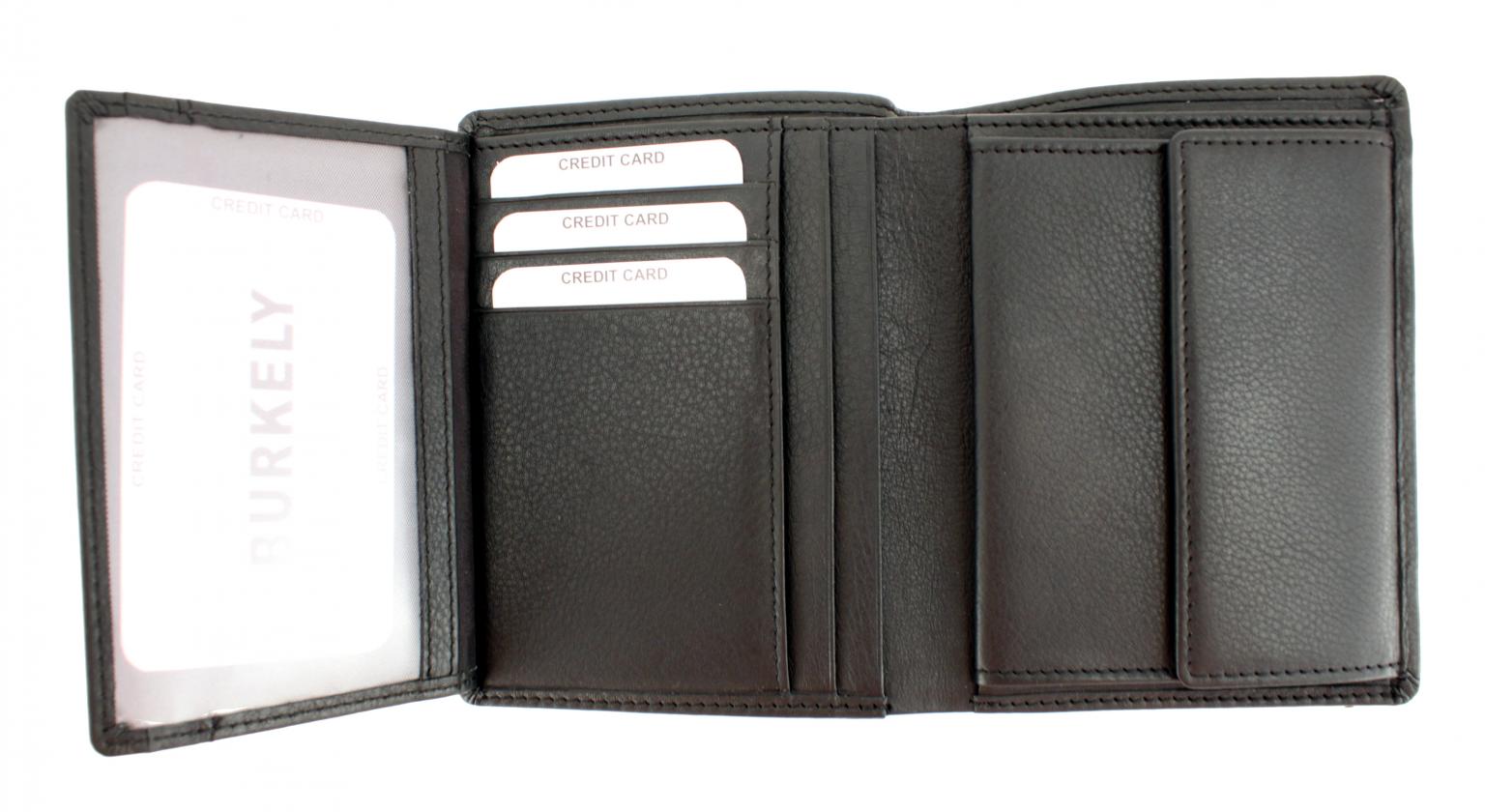 Burkely Lederbörse Herren Hochformat schwarz