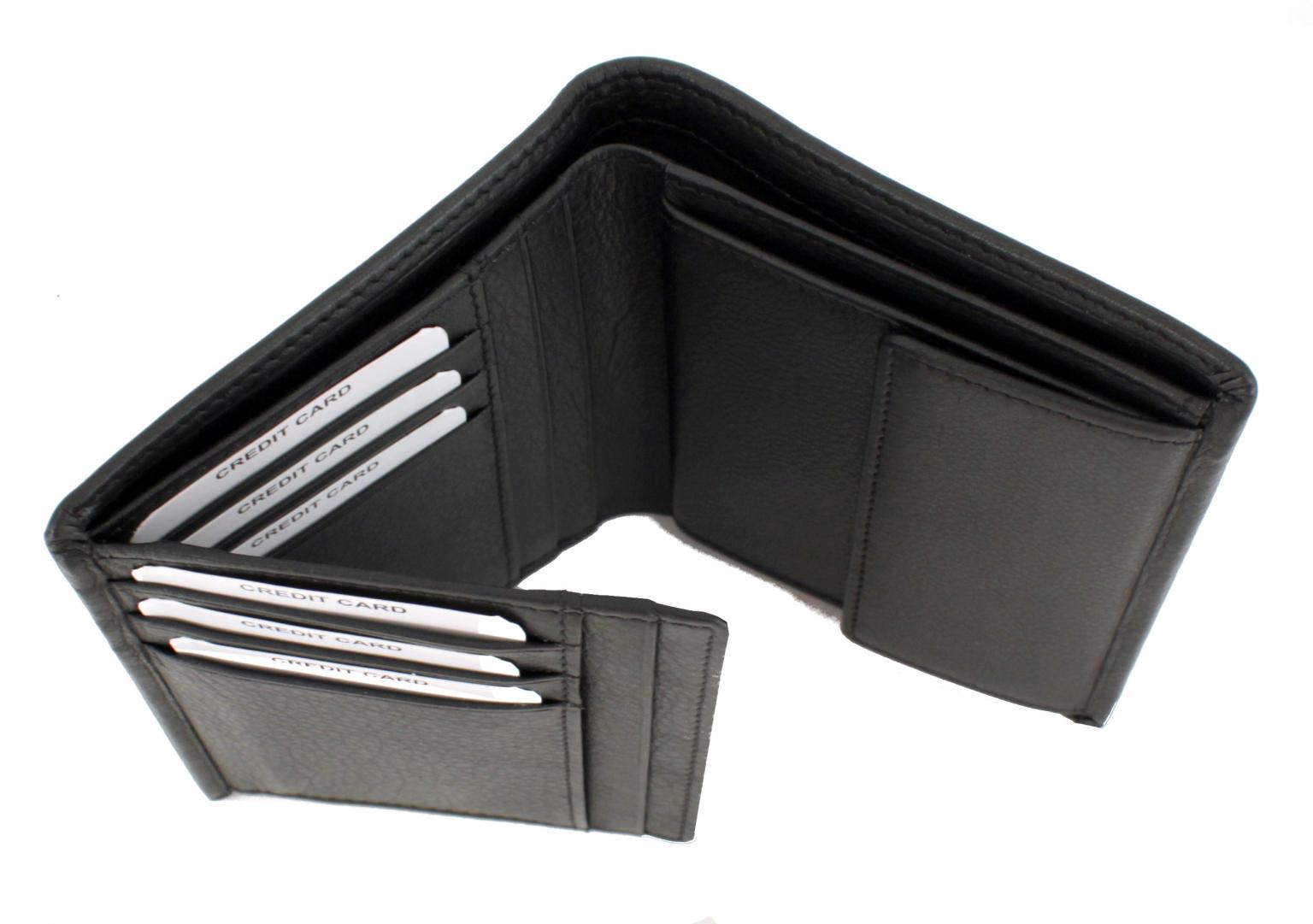 Burkely Lederbörse Herren Hochformat schwarz